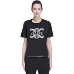 Футболка женская Celine с цветным логотипом, черный - фото 2