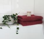 Полотенца для душа набор  Zollner, бордовый - фото 3