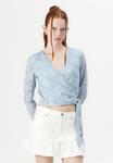 Блуза CEY WRAP VILA, светло-голубой - фото 4