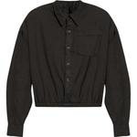 Хлопковая рубашка R13, черный - фото