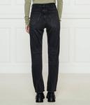 Джинсы женские Calvin Klein Jeans прямого кроя с разрезами, черный - фото 3