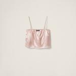 Атласный топ MIU MIU, опал - фото