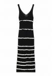 Платье NA-KD Maxi dress, Black White/Black - фото 5