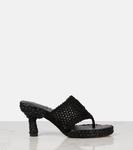 Исла вязаные сандалии-танга Chloé, черный - фото 4