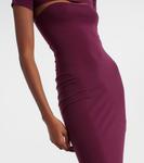 Джерси-платье миди Second-Skin Alaïa, Burgundy - фото 5