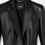 Кожаный блейзер Medusa VERSACE, черный - фото 6