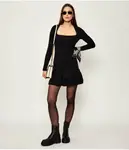 Ботильоны из кожи на платформе Mia 25 Pinko, черный - фото 2