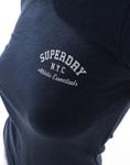 Футболка Superdry Athletic Essential Slub в цвете Eclipse Navy - фото 3