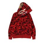 Худи BAPE Color Camo Double Shark Full Zip 'Red', красный - фото 3