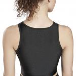 Блестящая майка-топ с рисунком для йоги Reebok, цвет Black_Hd0927 - фото 4