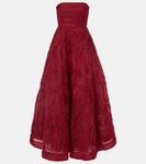 Платье-бюстье из сетки willow Rebecca Vallance, Wine - фото