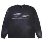 Лонгслив Hellstar H Cursive Logo Longsleeve, Black - фото
