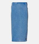Джинсовая юбка миди Marni, Cobalt - фото