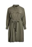 Платье Zizzi MIT BINDEGÜRTEL UND LANGEN ÄRMELN, Thyme/Green - фото