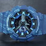 CASIO Часы Men Liquid Crystal/Analog Dual Display Series 55mm Blue Watch GA-110TX-2A, Blue Dial - фото 2