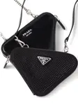 Мини-кошелек с кристаллами Prada, черный - фото 4