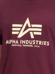 Футболка ALPHA INDUSTRIES, Burgundy - фото 4