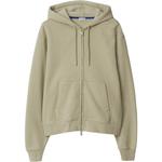 Хлопковый худи Burberry, хаки - фото 2