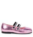 Кожаные балетки Moschino Kids, Pink - фото 3