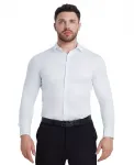 Сорочка Slim Fit из сатина Solid Perry Ellis, белый - фото