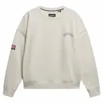 Толстовка Superdry Athletic Relaxed Printed Crew, бежевый - фото