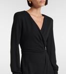 Платье миди из собранного джерси Virtus Max Mara, черный - фото 4