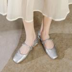 TAFN Туфли Mary Jane на платформе для женщин Silver - фото 3