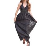 Кружевное макси-платье A Dream черного цвета STORIA - фото 4