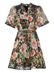 Платье мини Haley с цветочным принтом Hale Bob, черный - фото