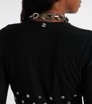 Украшенный топ Rabanne, черный - фото 6