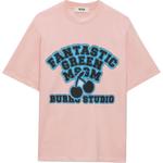 Футболка с принтом слоган MSGM, коралл - фото