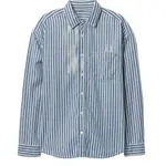 GAP Рубашка мужская синяя в полоску - фото