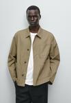Куртка Massimo Dutti BUTTONED WITH PATCH POCKETS, Khaki - фото