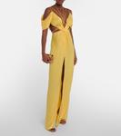 Платье Thalia со сборками и открытыми плечами Costarellos, Canary Yellow - фото 2