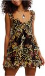 Платье Free People Bali Flora Mini, цвет Black Combo - фото