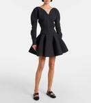 Мини-юбка из смесовой шерсти Alaïa, цвет ebene - фото 2