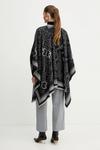 Шерстяное пончо Pinko, черный - фото 2