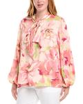 Блузка с шейным платком Tahari ASL Plus, розовый - фото