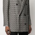 Курка делового костюма FW21 Мужская черно-белая BALMAIN - фото 7