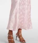 Свадебное платье миди из шелкового атласа Rotate, Blushing Bride - фото 5