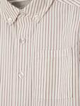 Детская полосатая поплиновая рубашка John Lewis Heirloom Collection, Brown Stripe - фото 7