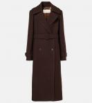 Шерстяное пальто с поясом Dries Van Noten, коричневый - фото