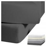 Простыня JACK Biber Spannbettlaken, антрацит - фото