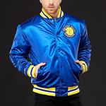 Бейсбольная куртка унисекс синий Mitchell Ness - фото 2