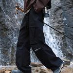 Повседневные брюки унисекс Jeep, черные с флисовой подкладкой и кленовым листом обычного кроя - фото 5