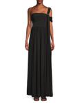 Платье макси с драпировкой Adena Halston, черный - фото