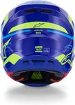 Шлем Alpinestars S-M7 Deed, ECE06/DOT, Blue/Yellow Fluo Glossy - фото 6
