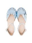 Сандалии с эффектом металлик Eli1957, синий - фото 3