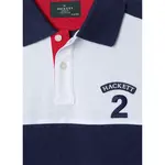 Поло с коротким рукавом Hackett Heritage NBR 2 Panel, белый - фото 3