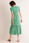Трикотажное каскадное платье миди Emma Boden, зеленый - фото 4